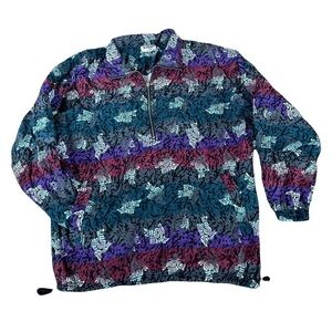 KILLTEC sports and fashion Vintage bird print jacket unisex mens 44 XL womens L